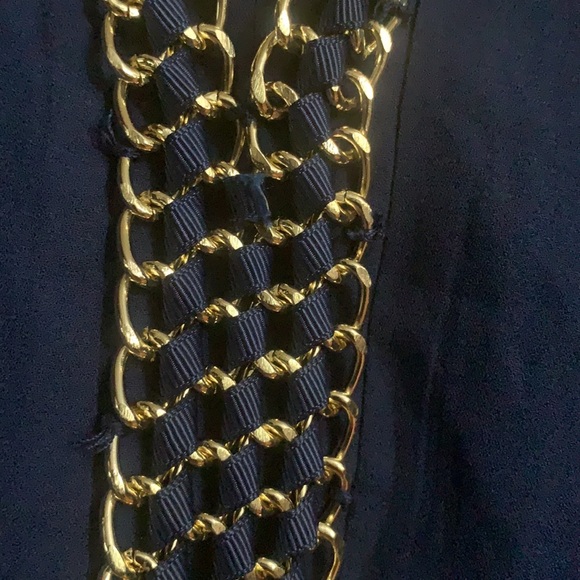 Nikimoto Navy Blue Top with Details Sz. Large - Picture 4 of 6